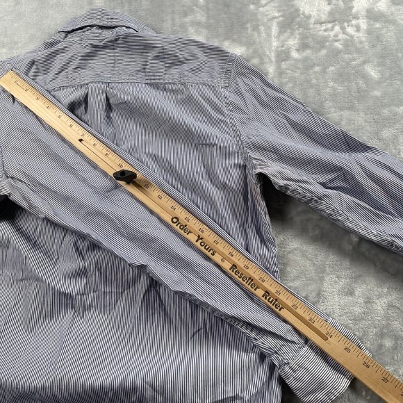 Gap Shirt Mens Small Blue Striped Button Down Long Sleeve 100% Cotton Casual - Picture 11 of 16